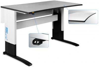 ESD Motorized Work Table AES Premium | Ergonomic ESD Table Top 1530 x 800 mm | Melamine 0.3 mm
